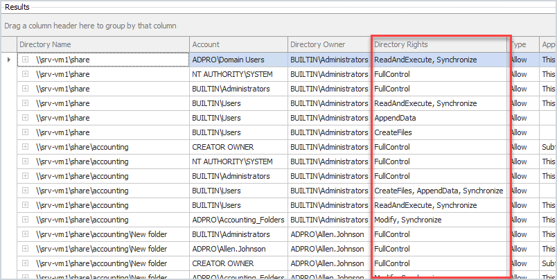 ntfs tool results