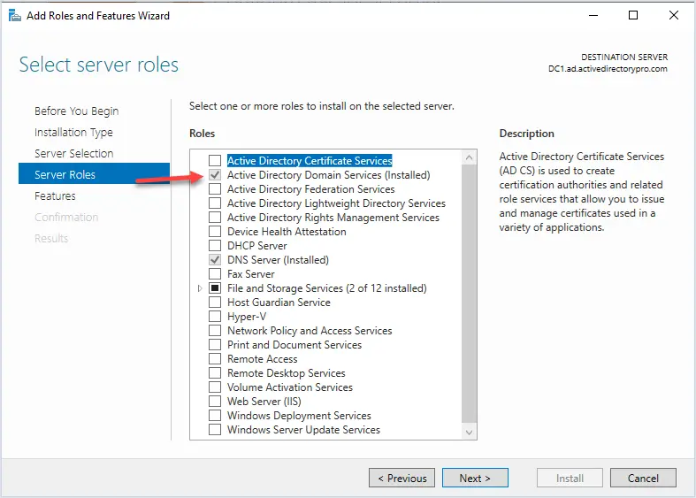 active directory domain services 