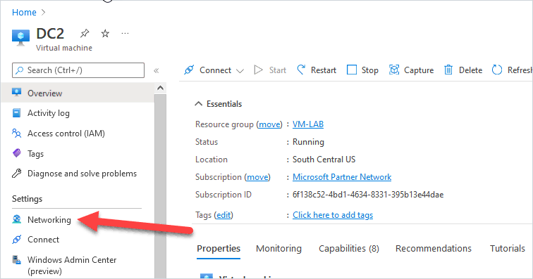 configure vm static ip