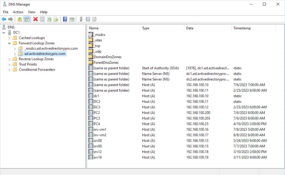 dns console