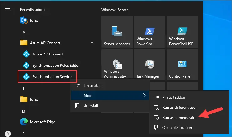 azure ad sync status