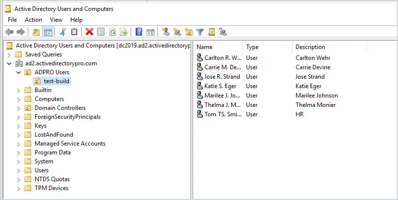 active directory restore screenshot