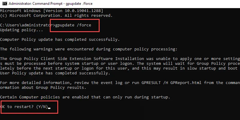 run gpupdate /force