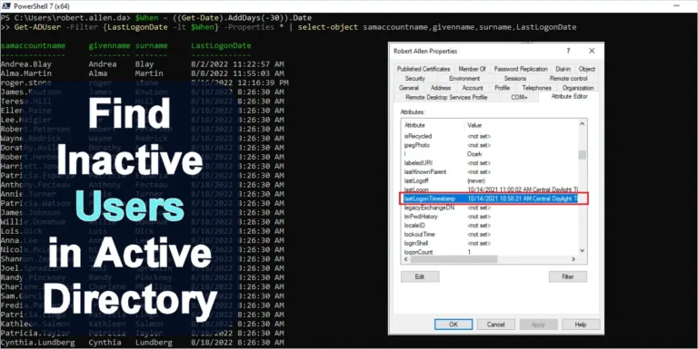 how to find inactive users in active directory