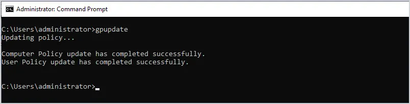 gpupdate command