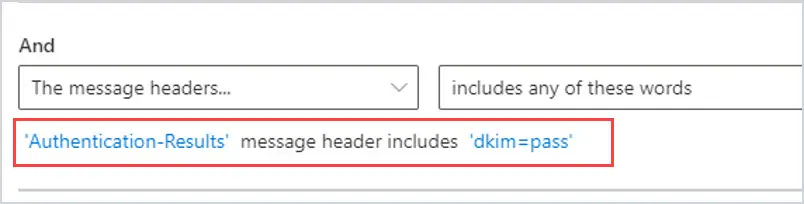 dkim transport rule