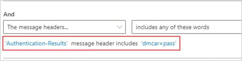 dmarc transport rule