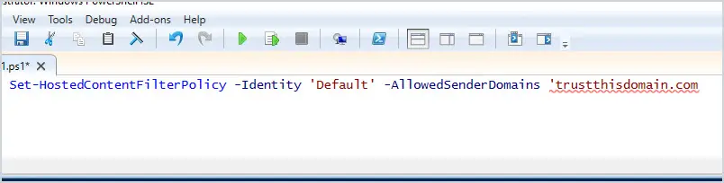 Set-HostedContentFilterPolicy example