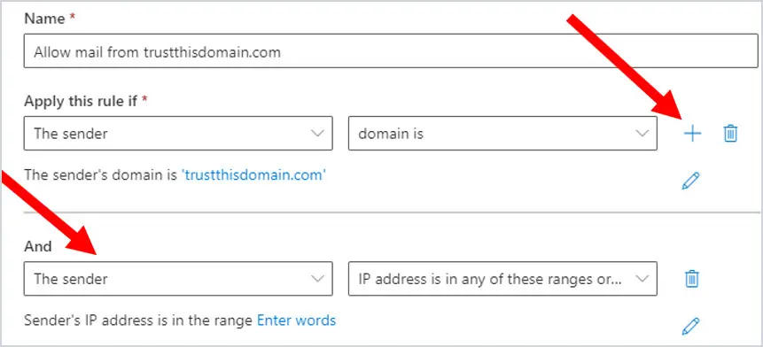 add additional office 365 transport rules